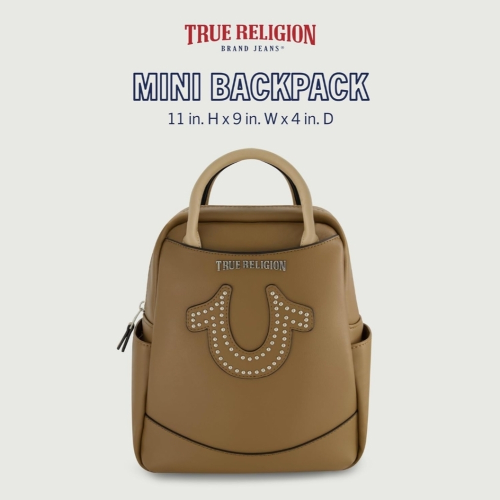 True Religion | Studded Horseshoe Logo | Small Travel Bag Purse